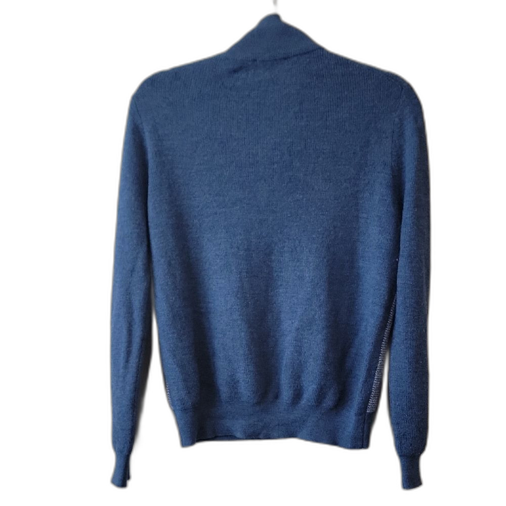 Jeremy Argyle NYC Merino Wool 1/4 Zip Sweater Blue Men’s M - Picture 2 of 10